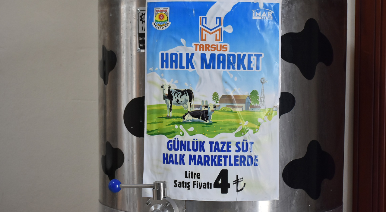 Tarsus Belediyesinden vatandaşa ucuz süt projesi